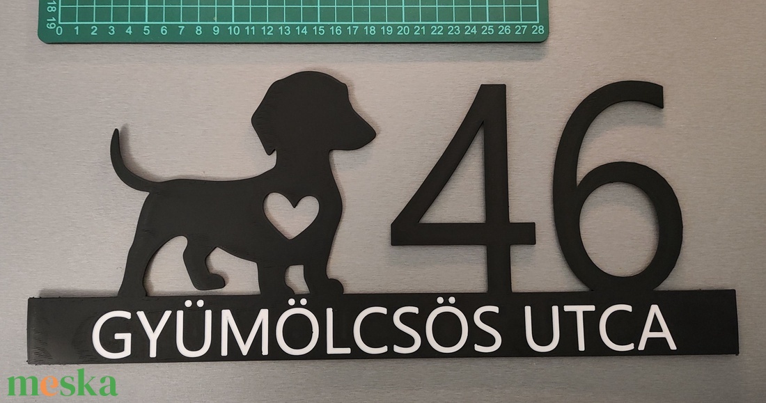 Egyedi tacskós házszámtábla tacskó - otthon & életmód - ház & kert - házszám - Meska.hu