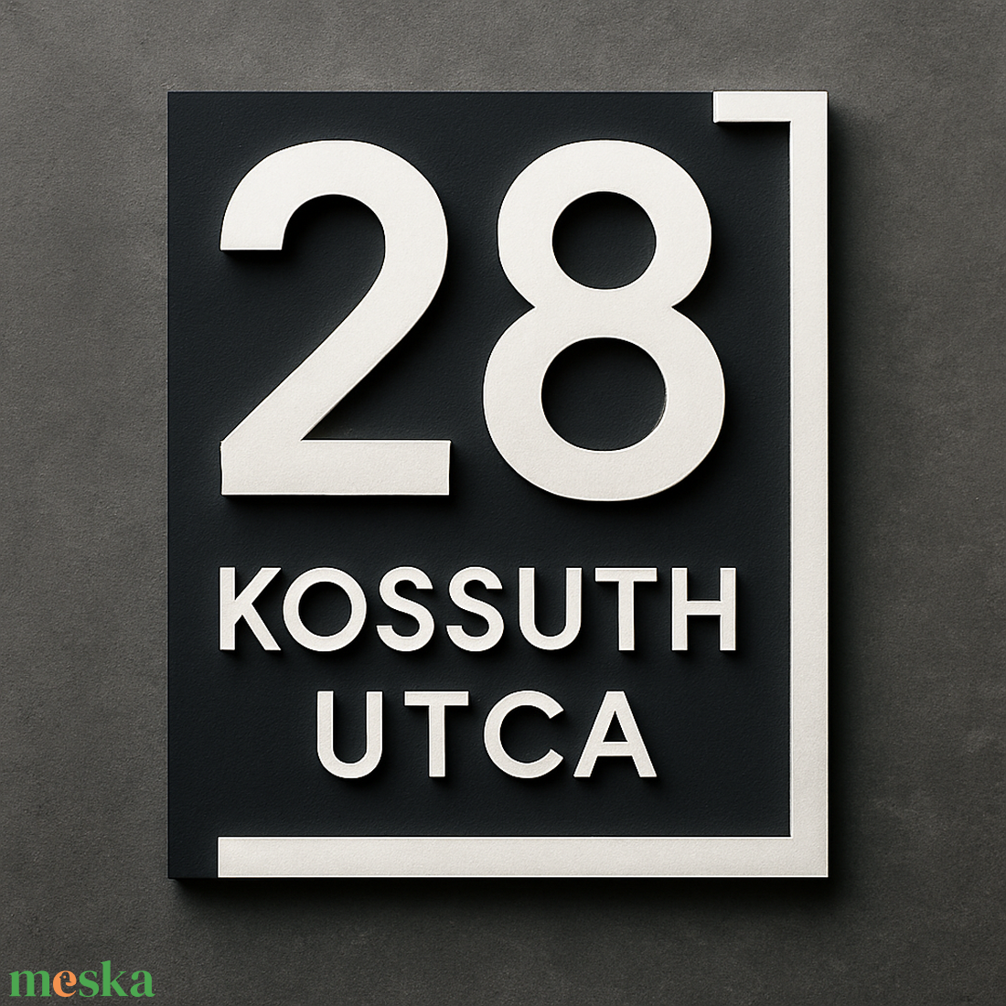 Egyedi házszámtábla  3D nyomtatott, időjárásálló ASA. - otthon & életmód - ház & kert - házszám - Meska.hu