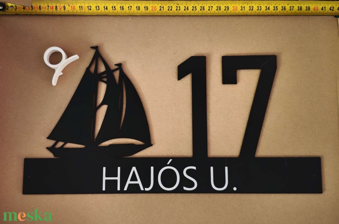 Egyedi hajós házszámtábla hajó - otthon & életmód - ház & kert - házszám - Meska.hu