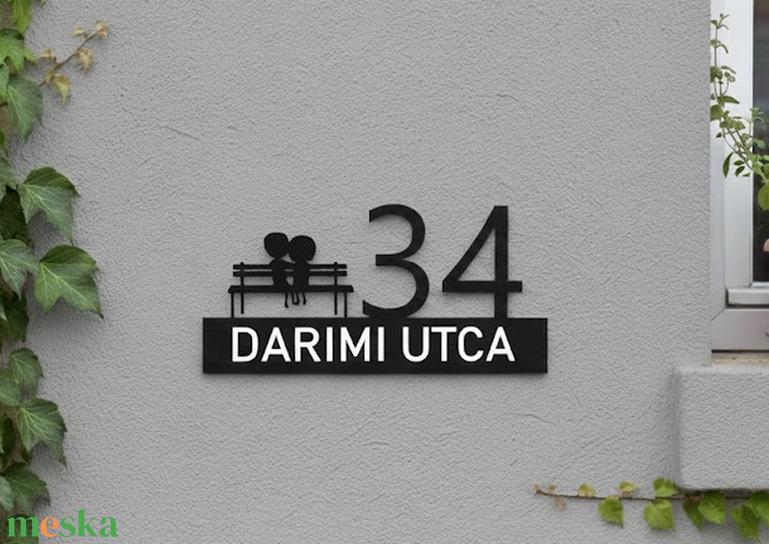 Egyedi cuki pár házszámtábla - otthon & életmód - ház & kert - házszám - Meska.hu