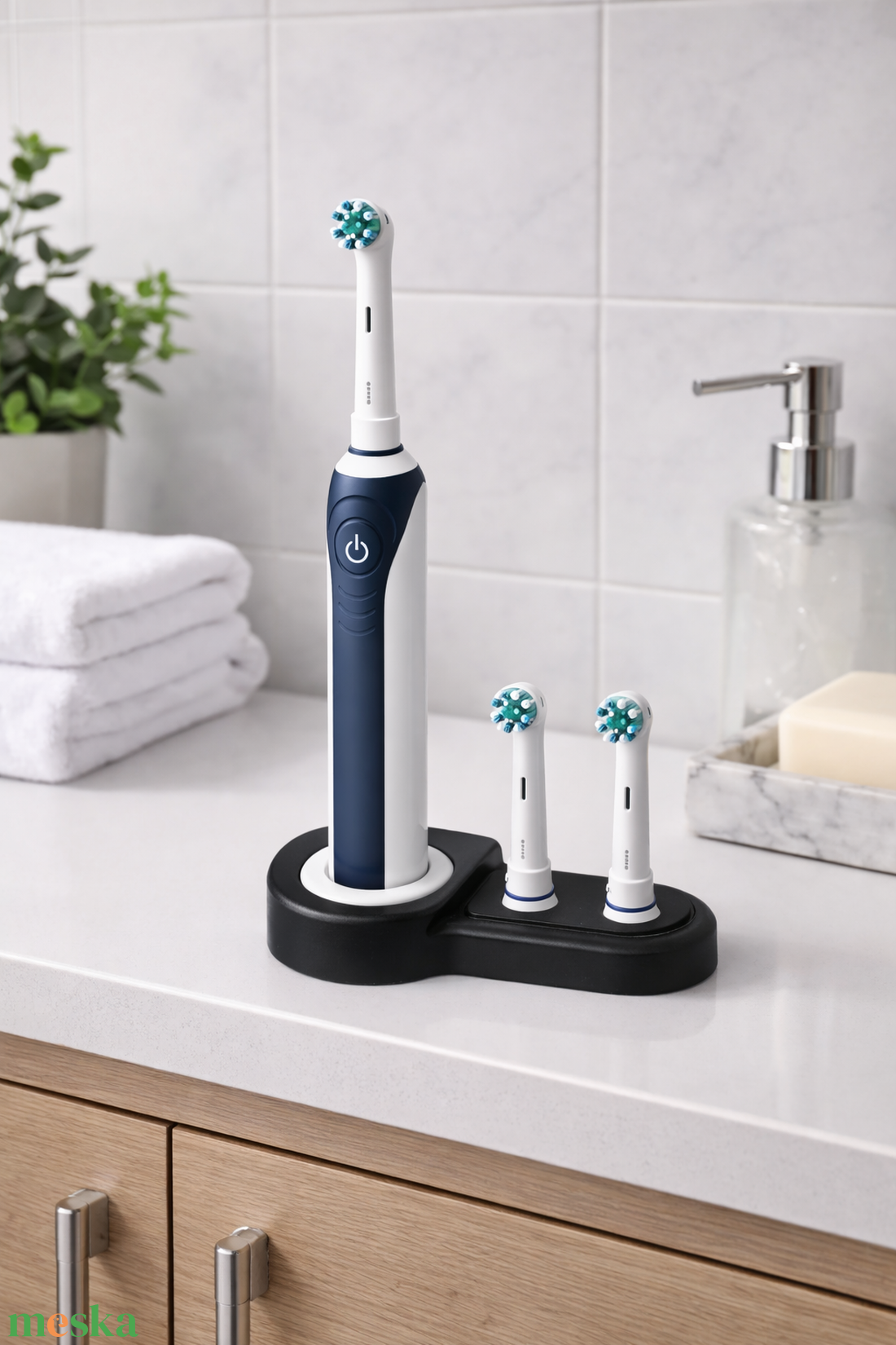 ORAL-B kompatibilis elektromos fogkefe tartó � 2 db fejtartóval - otthon & életmód - fürdőszoba - fürdőszobai tároló - Meska.hu