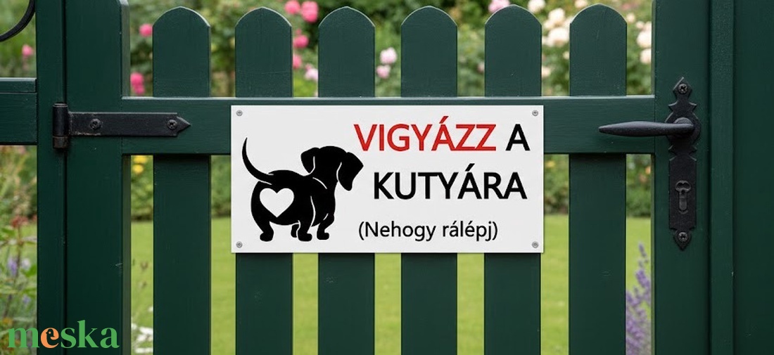 Vigyázz a kutya harap tábla Vicces kutyás figyelmeztető tábla kapura  3D nyomtatott, egyedi felirattal is - otthon & életmód - ház & kert - kutyatábla - Meska.hu