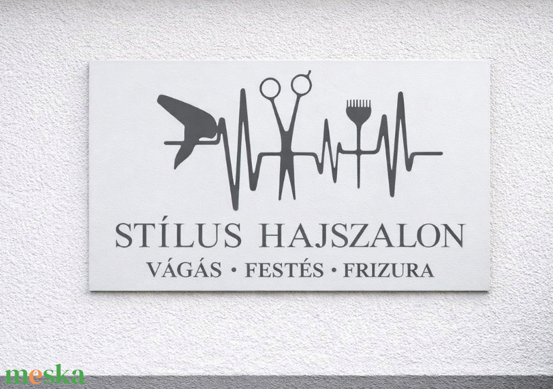Egyedi 3D Nyomtatott Fodrász Tábla � Személyre Szabható Hajszalon Felirat - otthon & életmód - dekoráció - ajtó- és ablak dekoráció - ajtótábla - Meska.hu