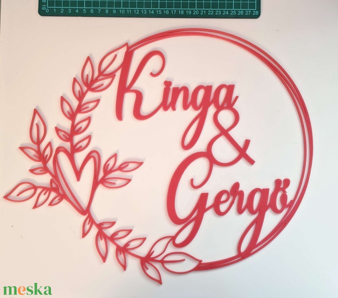 Esküvői falidísz egyedi névvel - személyre szabható esküvői dekoráció, névtábla falra - esküvő - dekoráció - helyszíni dekor - Meska.hu