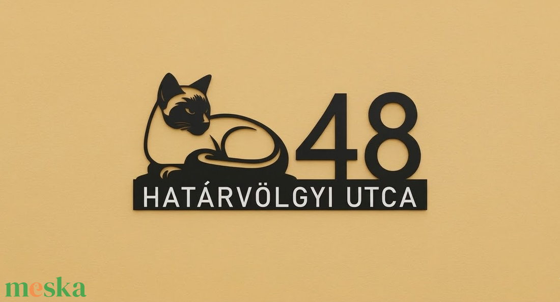 Egyedi sziámi macskás házszámtábla � kültéri, UV-álló ASA - otthon & életmód - ház & kert - házszám - Meska.hu