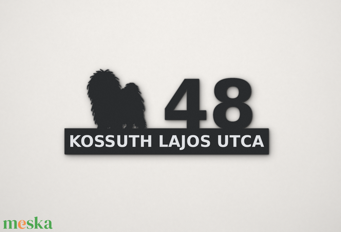 Egyedi puli házszámtábla pulis - otthon & életmód - ház & kert - házszám - Meska.hu