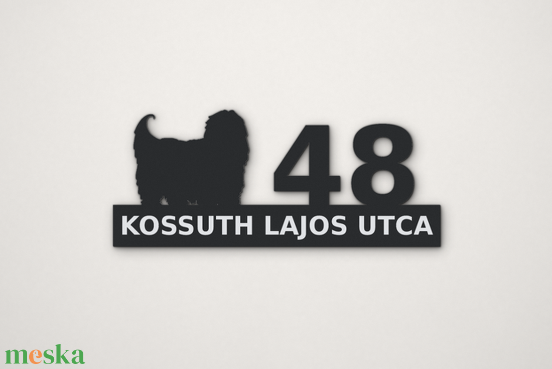 Egyedi komondor házszámtábla komondoros - otthon & életmód - ház & kert - házszám - Meska.hu