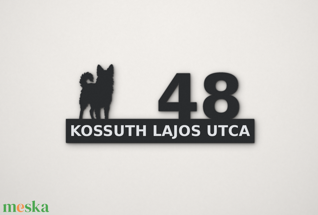 Egyedi mudi házszámtábla mudis - otthon & életmód - ház & kert - házszám - Meska.hu