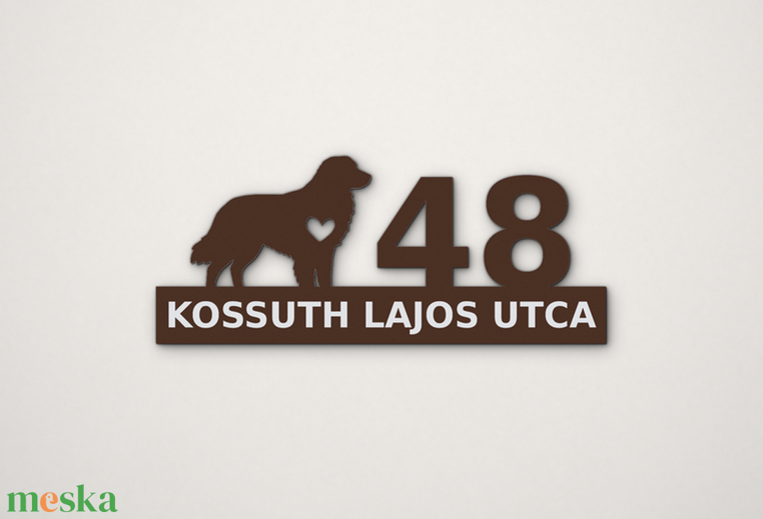 Egyedi kuvasz szívvel házszámtábla kuvaszos - otthon & életmód - ház & kert - házszám - Meska.hu