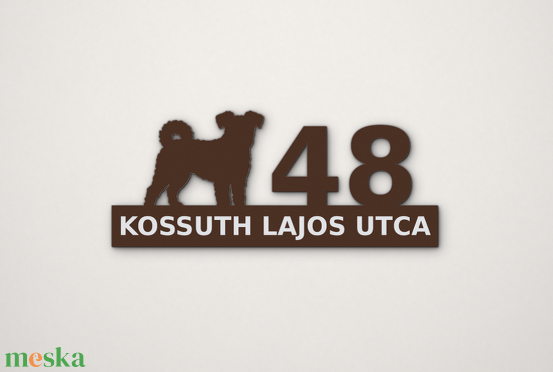 Egyedi pumi házszámtábla pumis - otthon & életmód - ház & kert - házszám - Meska.hu