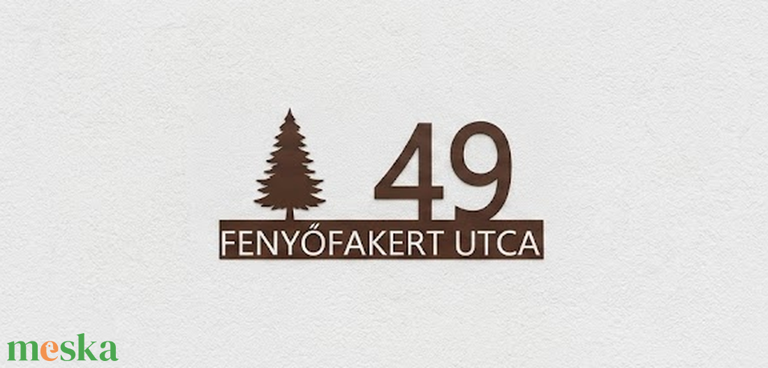 Egyedi fenyőfa házszámtábla fenyőfás - otthon & életmód - ház & kert - házszám - Meska.hu