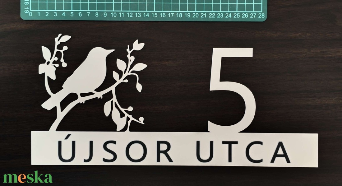 Egyedi madaras házszám - kültéri házszám, UV-álló ASA - otthon & életmód - ház & kert - házszám - Meska.hu