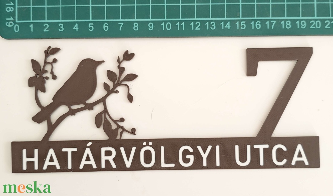 Egyedi madaras házszám - kültéri házszám, UV-álló ASA - otthon & életmód - ház & kert - házszám - Meska.hu