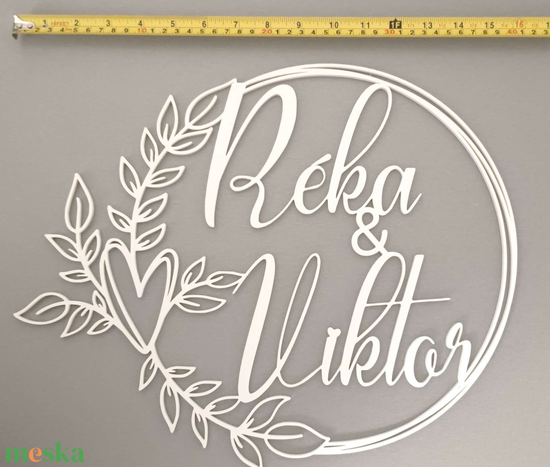 Születésnapi dekoráció egyedi névtábla - kör alakú szülinapi deko felirattal, welcome tábla bulira - esküvő - dekoráció - esküvői feliratok - Meska.hu