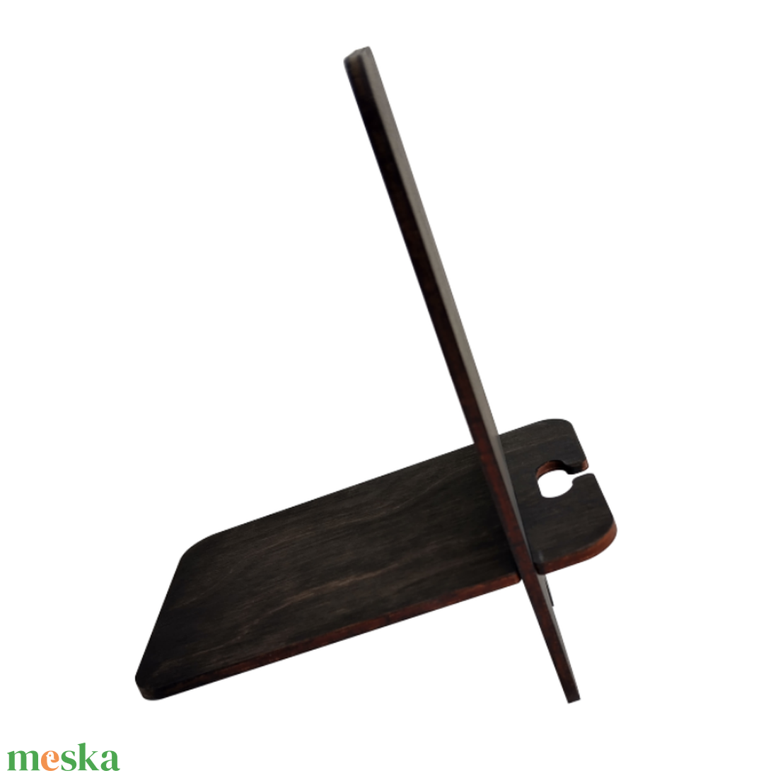 Prémium asztali telefontartó macskaszemes mintával, ébenfekete színben - otthon & életmód - tárolás & rendszerezés - íróasztali tároló - Meska.hu