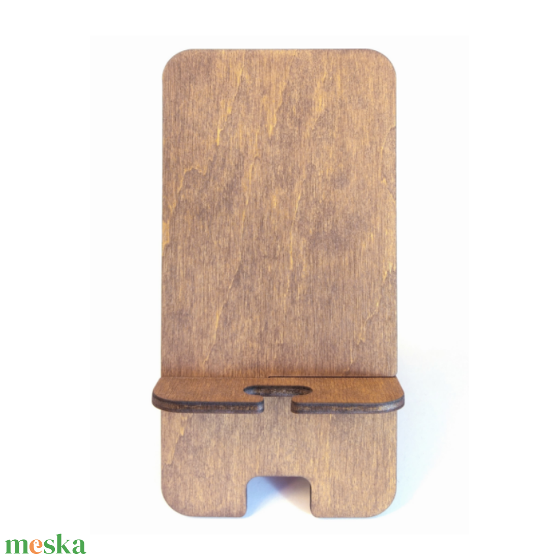Asztali telefontartó - rusztikus dió színben - otthon & életmód - tárolás & rendszerezés - íróasztali tároló - Meska.hu