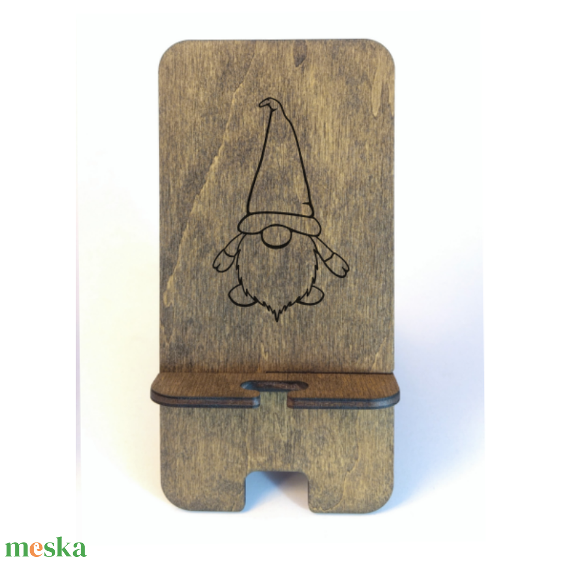 Asztali telefontartó Manó, paliszander színben - otthon & életmód - tárolás & rendszerezés - íróasztali tároló - Meska.hu