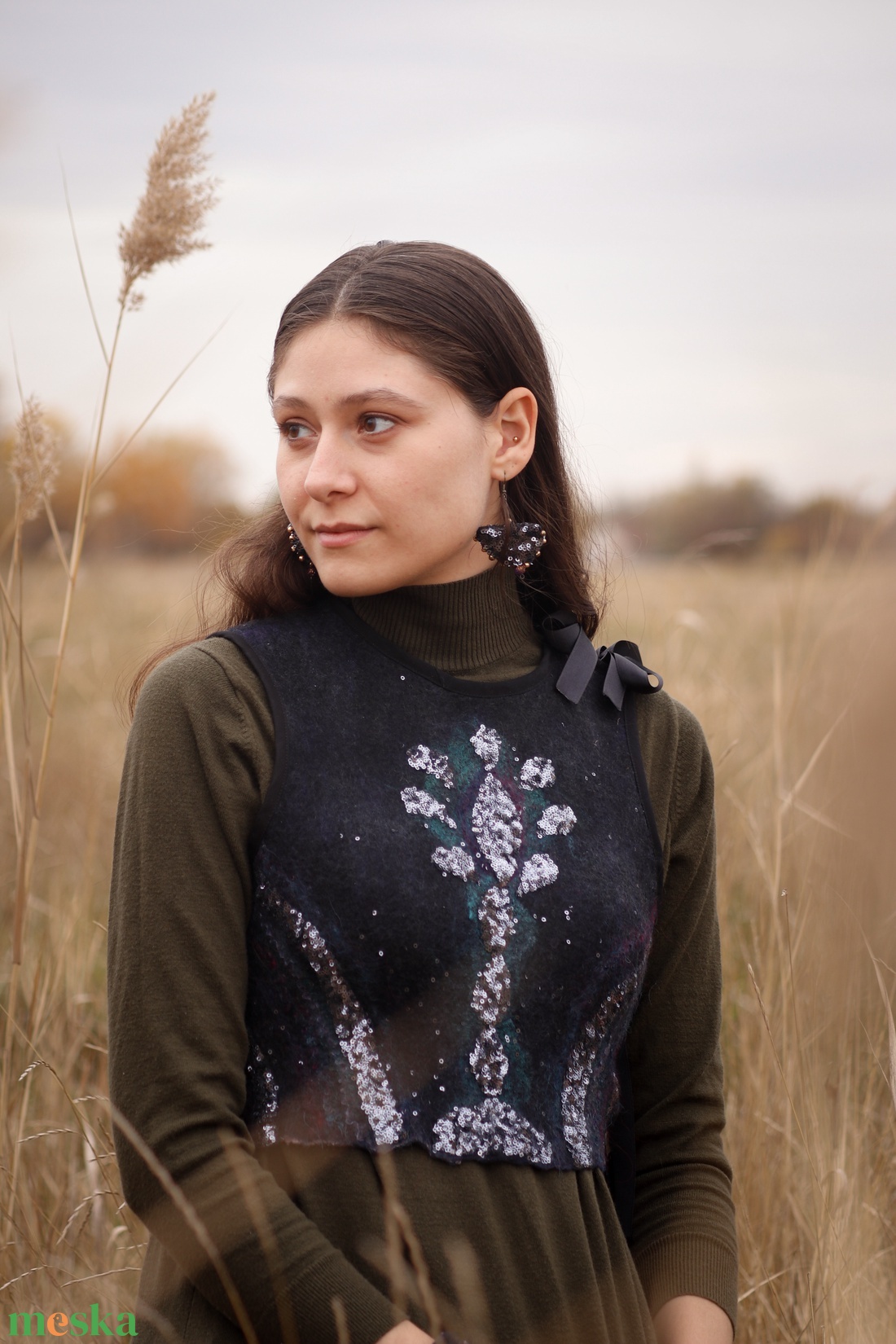 Csillagpor nemez mellény  - ruha & divat - női ruha - mellény - Meska.hu