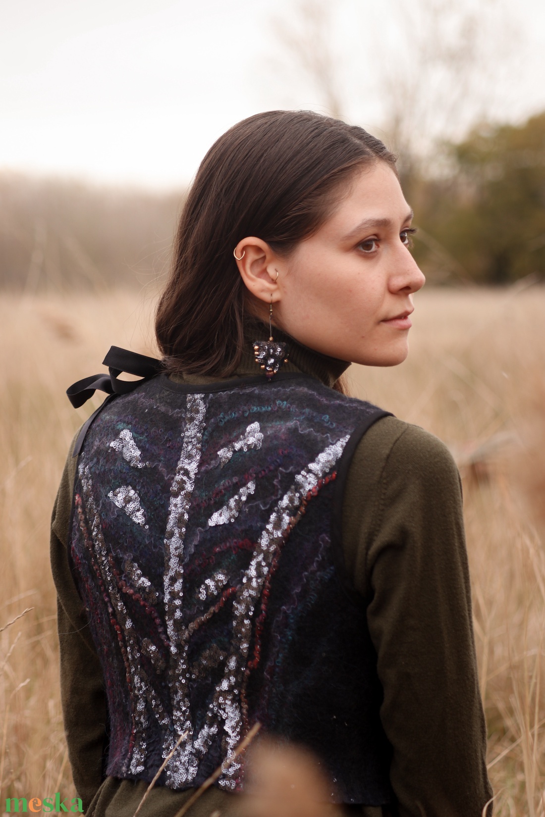 Csillagpor nemez mellény  - ruha & divat - női ruha - mellény - Meska.hu