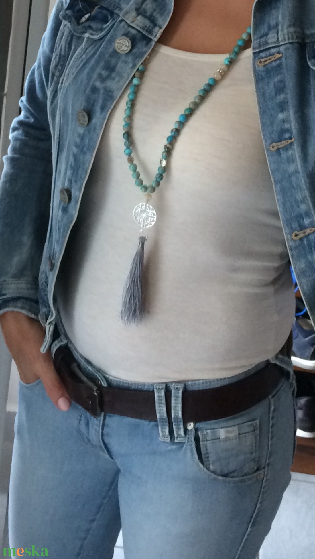 108 Szemes Mala türkiz színű Regalit nyaklánc - otthon & életmód - dekoráció - spiritualitás - mala - Meska.hu 108 Szemes Mala türkiz színű Regalit nyaklánc - otthon & életmód - dekoráció - spiritualitás - mala - Meska.hu