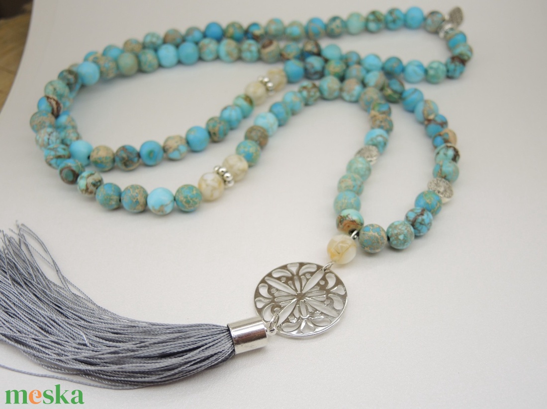 108 Szemes Mala türkiz színű Regalit nyaklánc - otthon & életmód - dekoráció - spiritualitás - mala - Meska.hu 108 Szemes Mala türkiz színű Regalit nyaklánc - otthon & életmód - dekoráció - spiritualitás - mala - Meska.hu