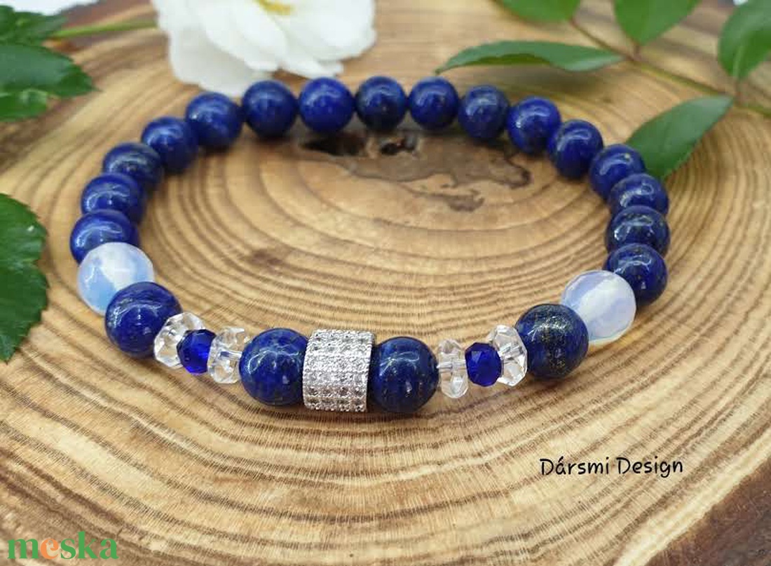 8mm-es Lapis Lazuli karkötő - ékszer - karkötő - ásványkarkötő - Meska.hu 8mm-es Lapis Lazuli karkötő - ékszer - karkötő - ásványkarkötő - Meska.hu