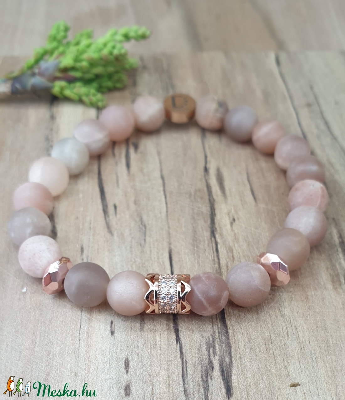 Matt barna holdkő karkötő rose gold - ékszer - karkötő - gyöngyös karkötő - Meska.hu Matt barna holdkő karkötő rose gold - ékszer - karkötő - gyöngyös karkötő - Meska.hu