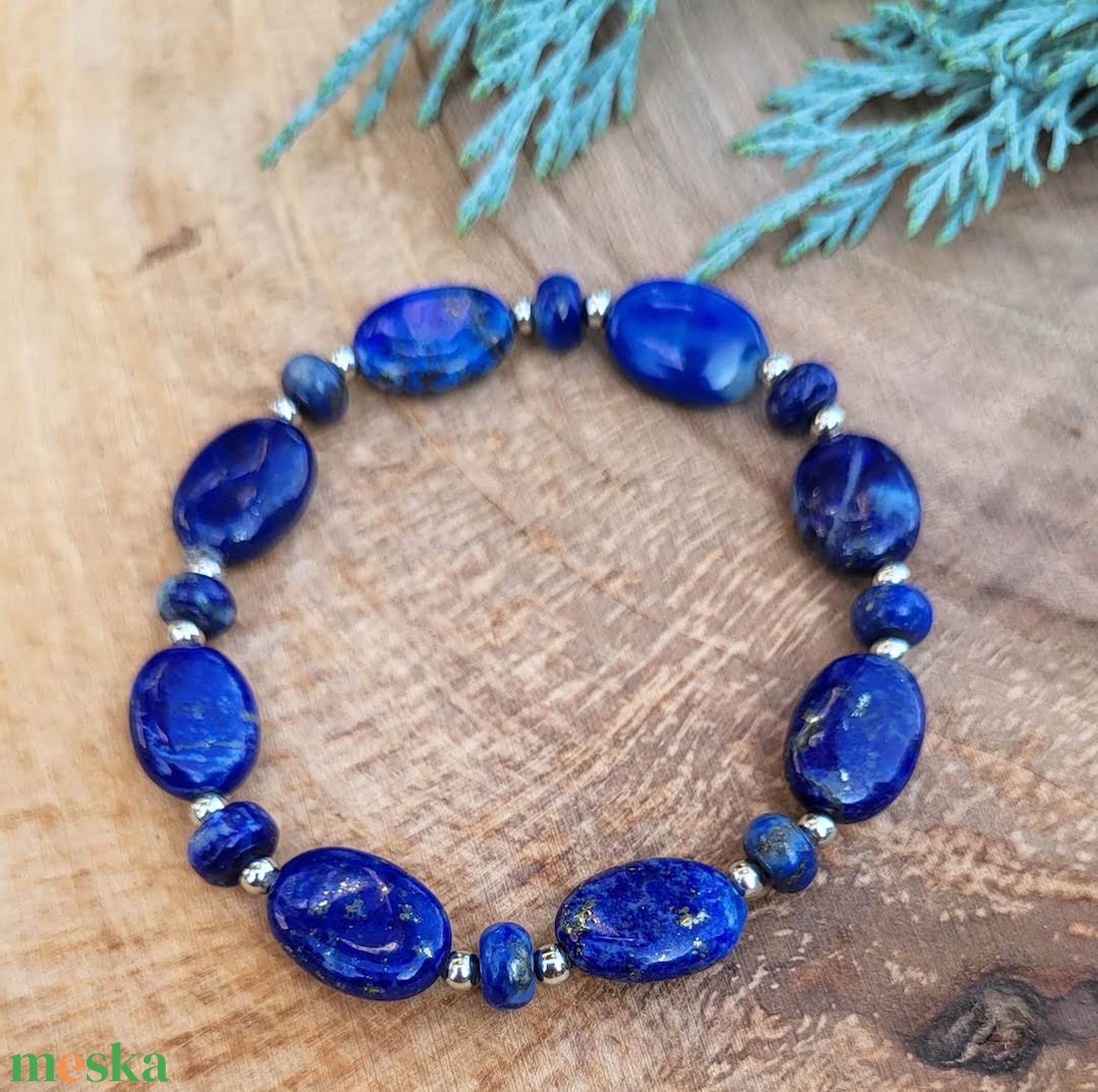 Deep Blue Lapis Lazuli karkötő - ékszer - karkötő - gyöngyös karkötő - Meska.hu Deep Blue Lapis Lazuli karkötő - ékszer - karkötő - gyöngyös karkötő - Meska.hu