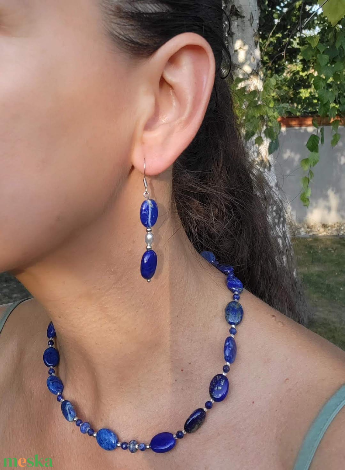 Deep Blue Lapis Lazuli - tenyésztett igazgyöngy fülbevaló - ékszer - fülbevaló - lógó fülbevaló - Meska.hu Deep Blue Lapis Lazuli - tenyésztett igazgyöngy fülbevaló - ékszer - fülbevaló - lógó fülbevaló - Meska.hu