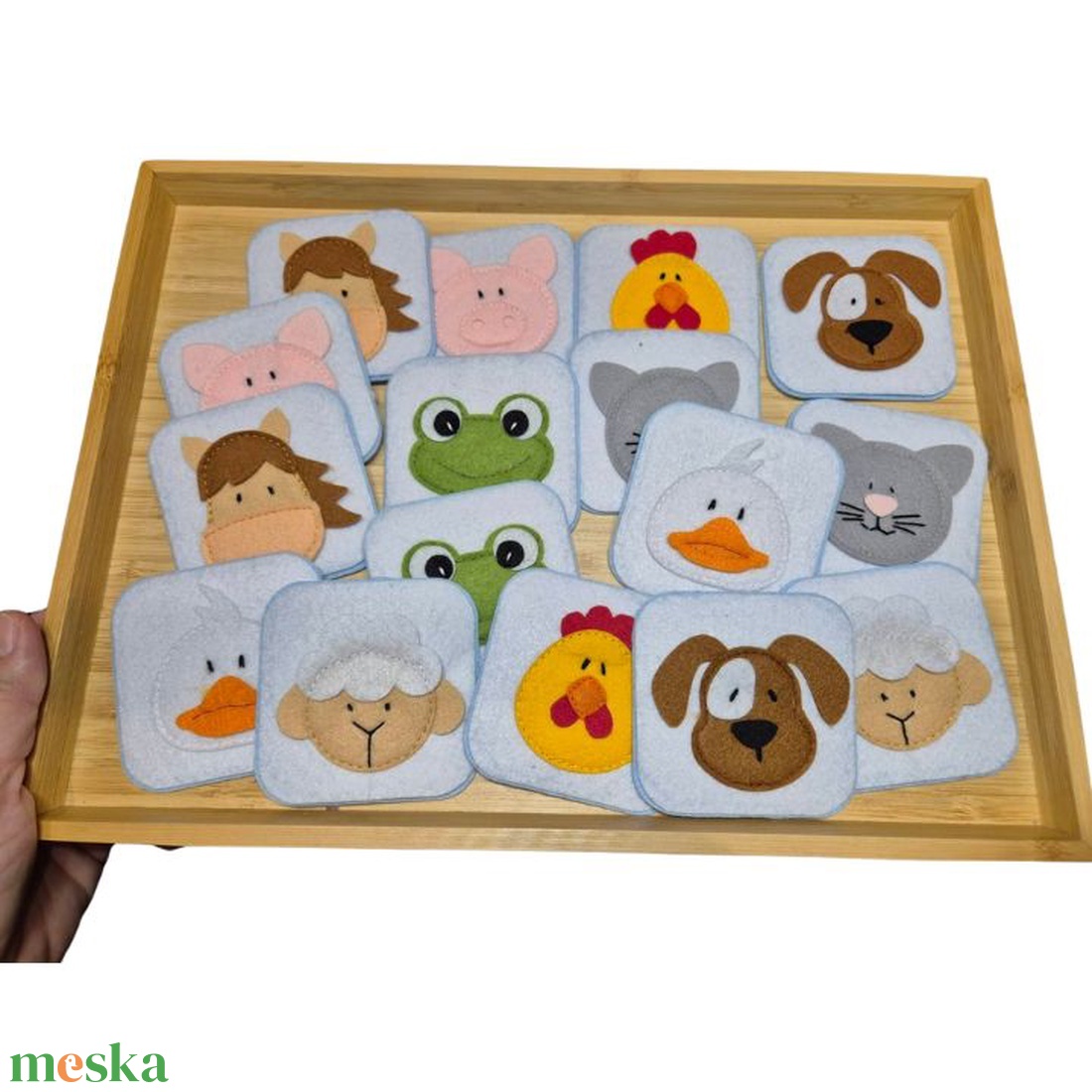 Háziállatok - memóriajáték - játék & sport - készségfejlesztő és logikai játék - memória játékok - Meska.hu
