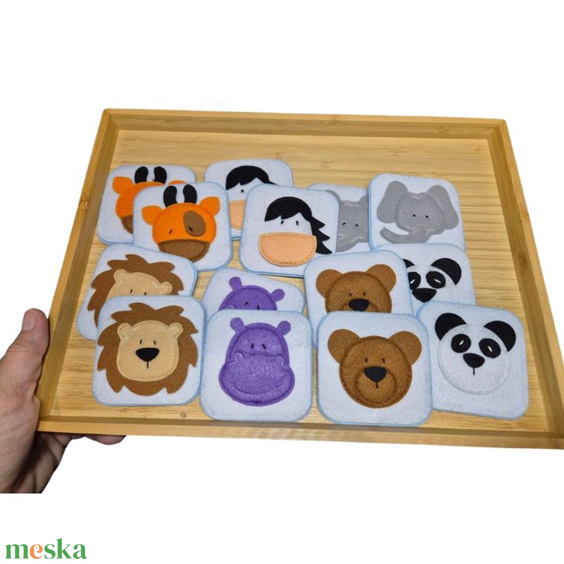 Vadállatok - memóriajáték - játék & sport - készségfejlesztő és logikai játék - memória játékok - Meska.hu