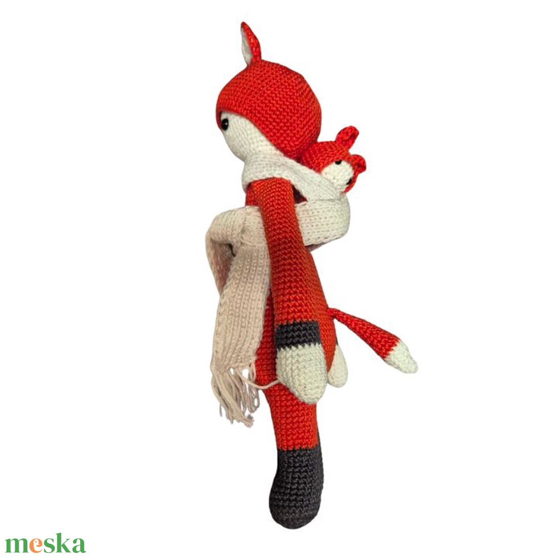 Rókamama és róka baba - Horgolt játék - játék & sport - baba & babaház - baba - Meska.hu