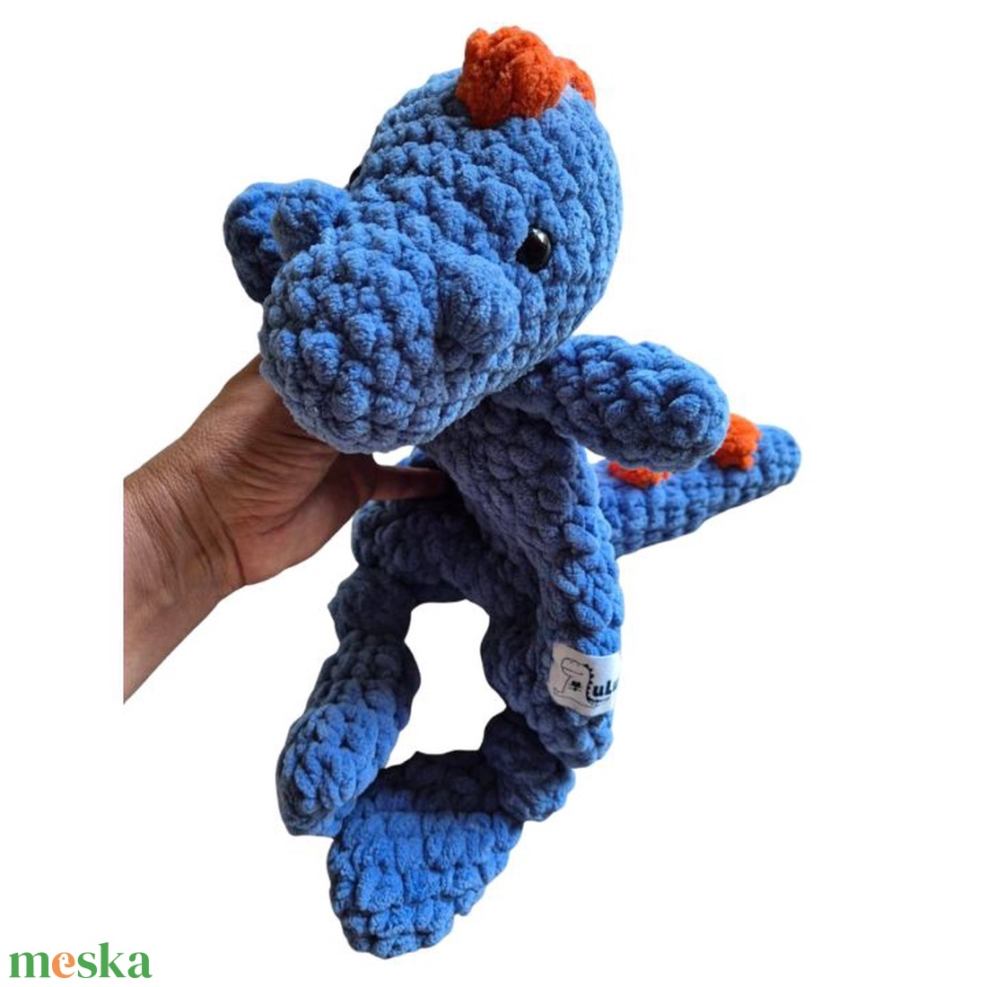 Plüss horgolt dinó alvótárs - játék & sport - plüssállat & játékfigura - plüss dínók - Meska.hu
