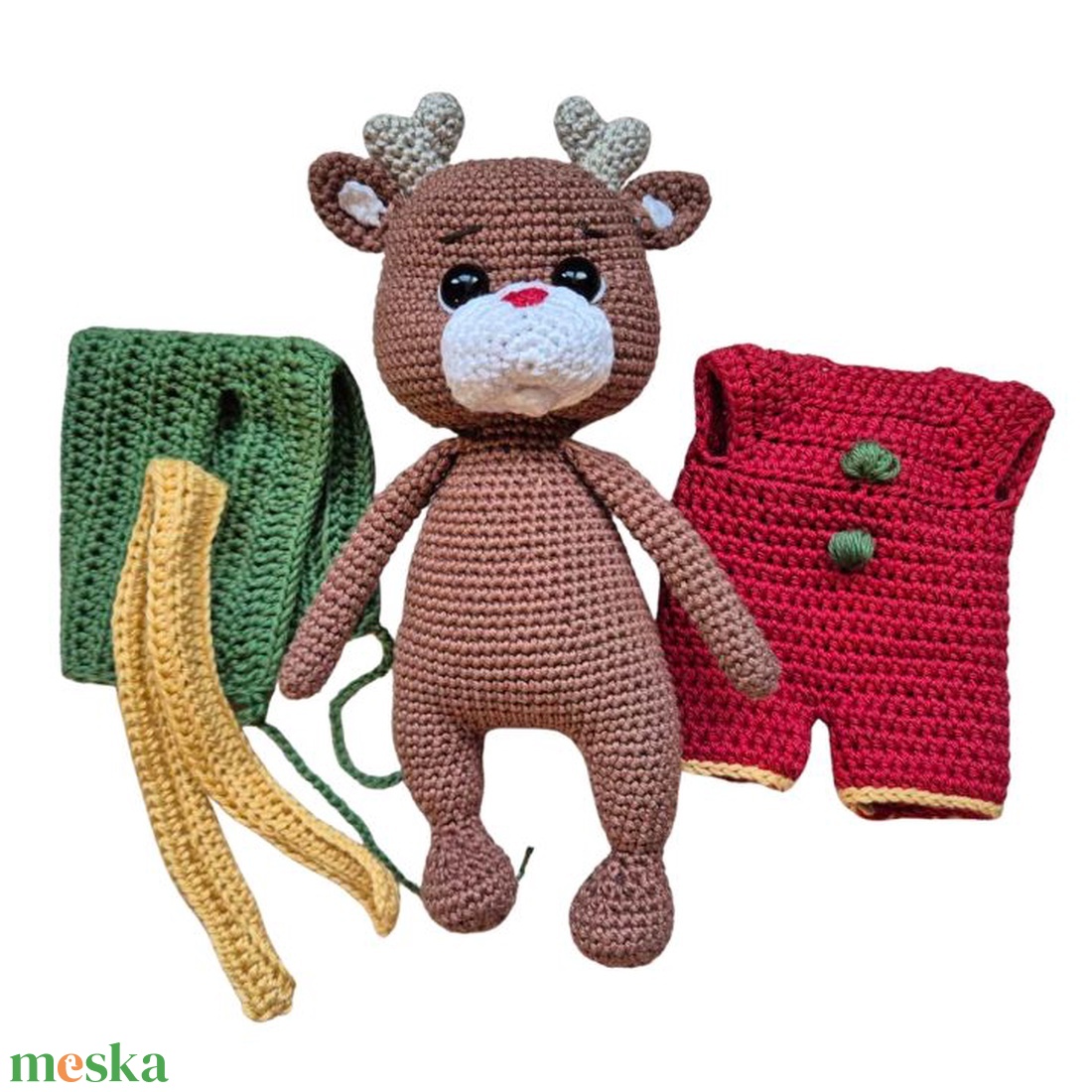 Szarvasbébi - öltöztethető, horgolt játék -  - Meska.hu