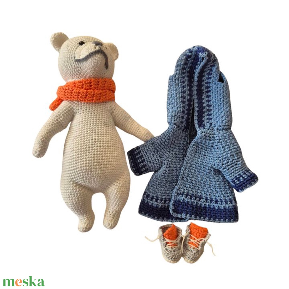 Jack, a Jegesmedve - Horgolt öltöztethető jegesmaci - játék & sport - plüssállat & játékfigura - maci - Meska.hu