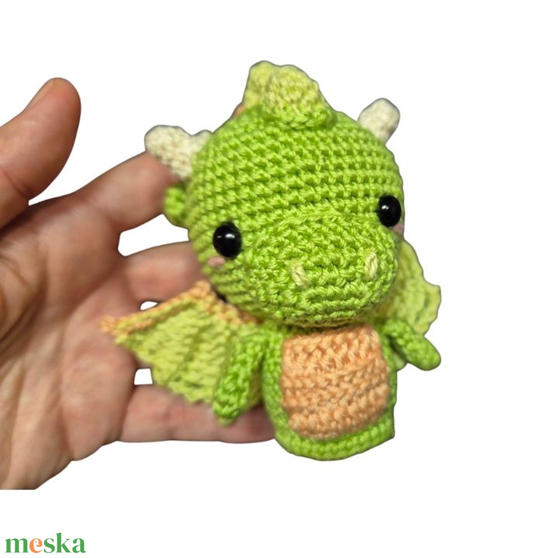 Sárkány - horgolt, mini játék - játék & sport - plüssállat & játékfigura - plüss sárkány - Meska.hu