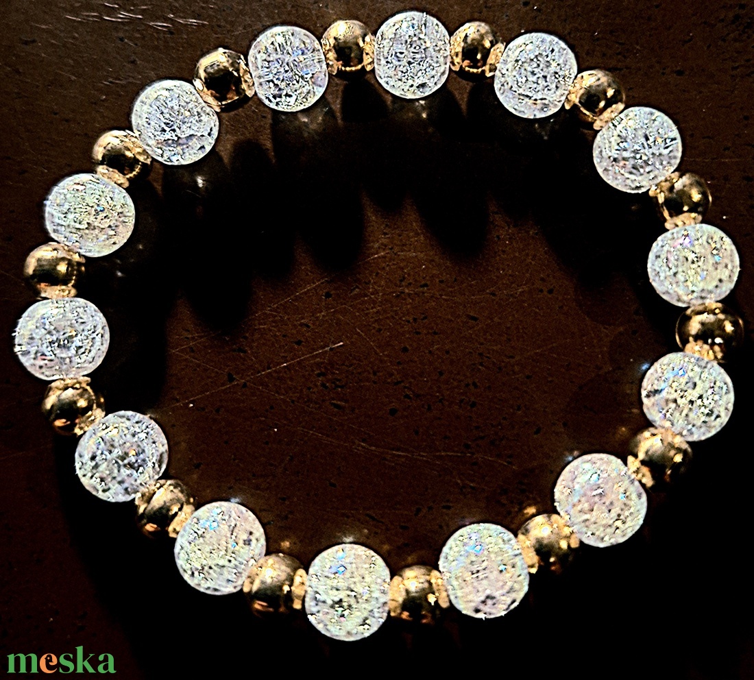 Ásványgyöngy karkötő - ékszer - karkötő - ásványkarkötő - Meska.hu