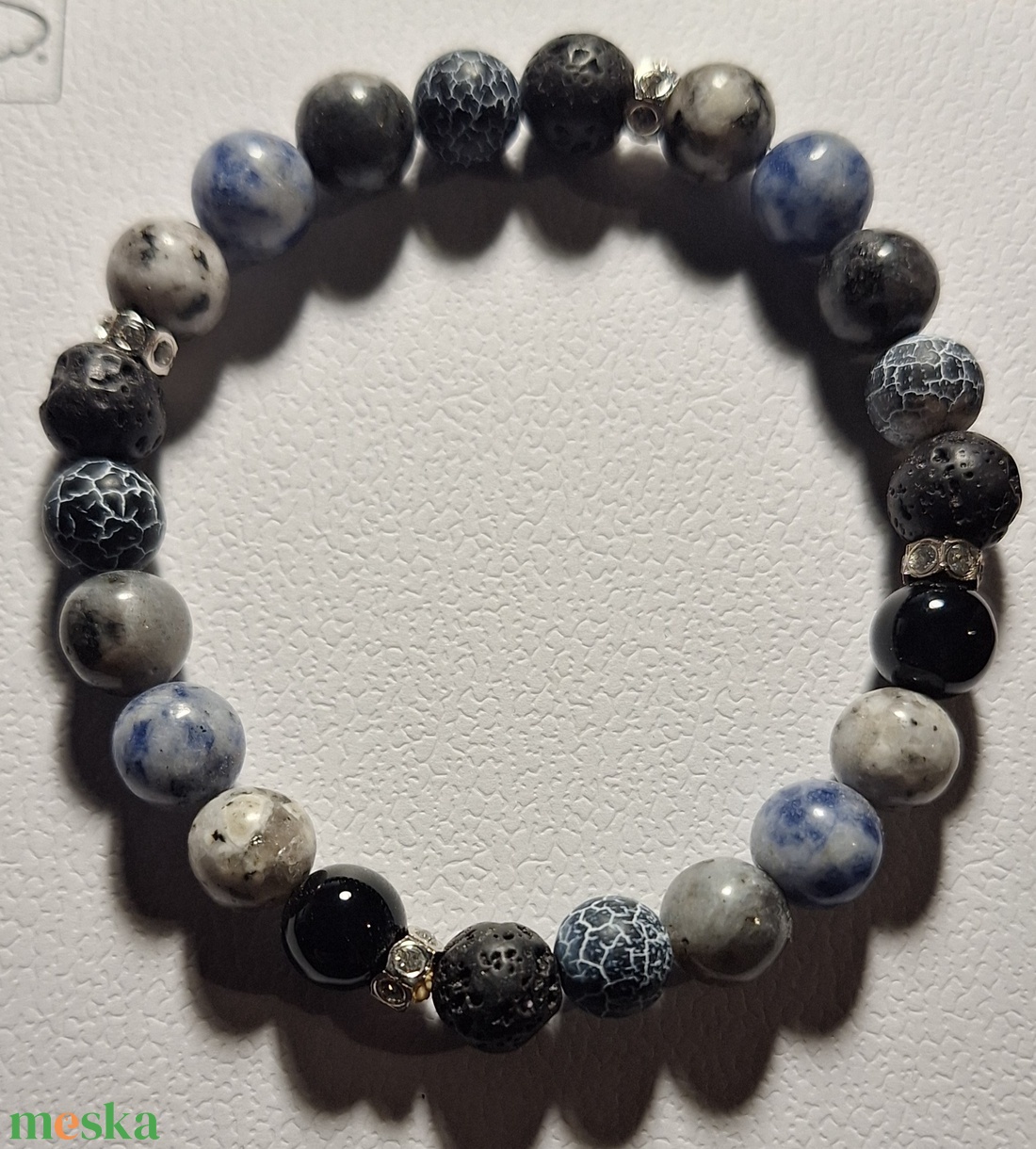 Ásványgyöngy karkötő - ékszer - karkötő - ásványkarkötő - Meska.hu