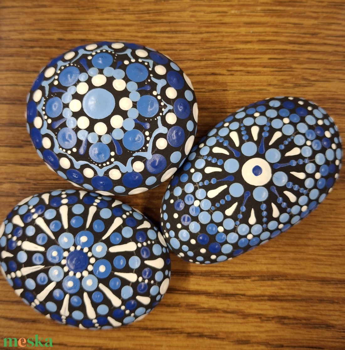 Mandalakő hármas - művészet - festmény - akril - Meska.hu