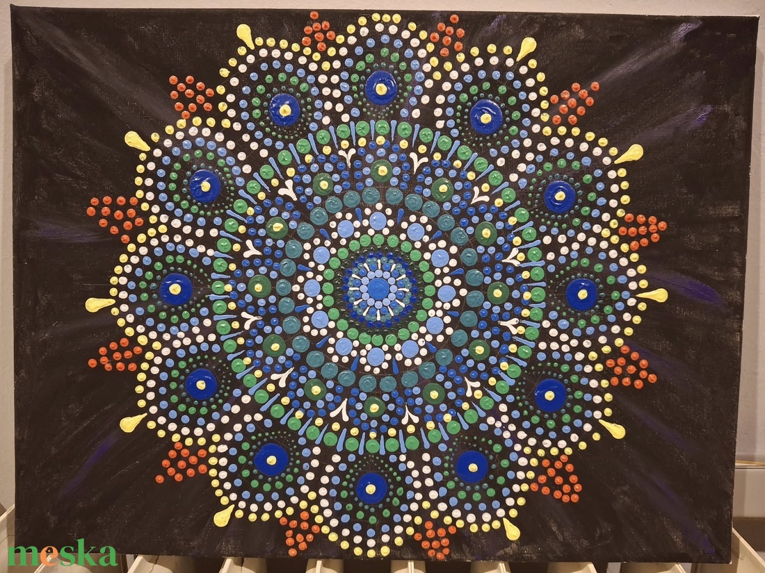Mandala kép - otthon & életmód - dekoráció - kép & falikép - vászonkép - Meska.hu