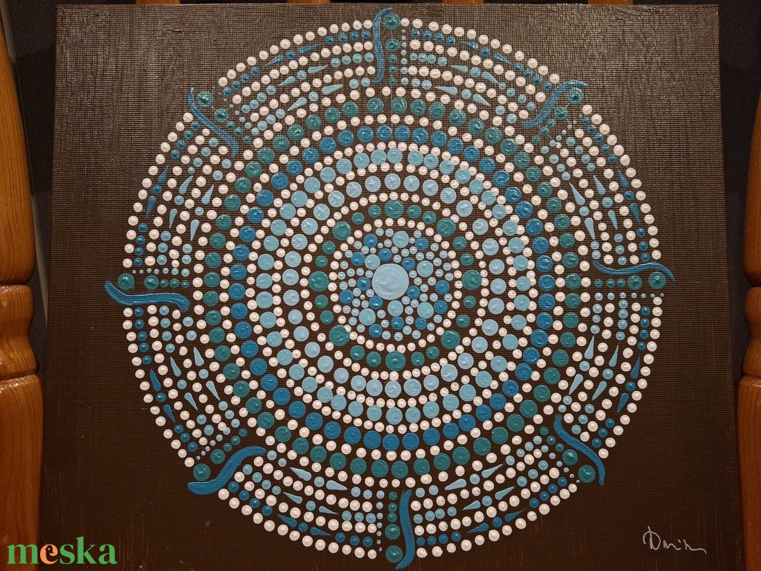 Türkiz gondolatok - otthon & életmód - dekoráció - kép & falikép - vászonkép - Meska.hu