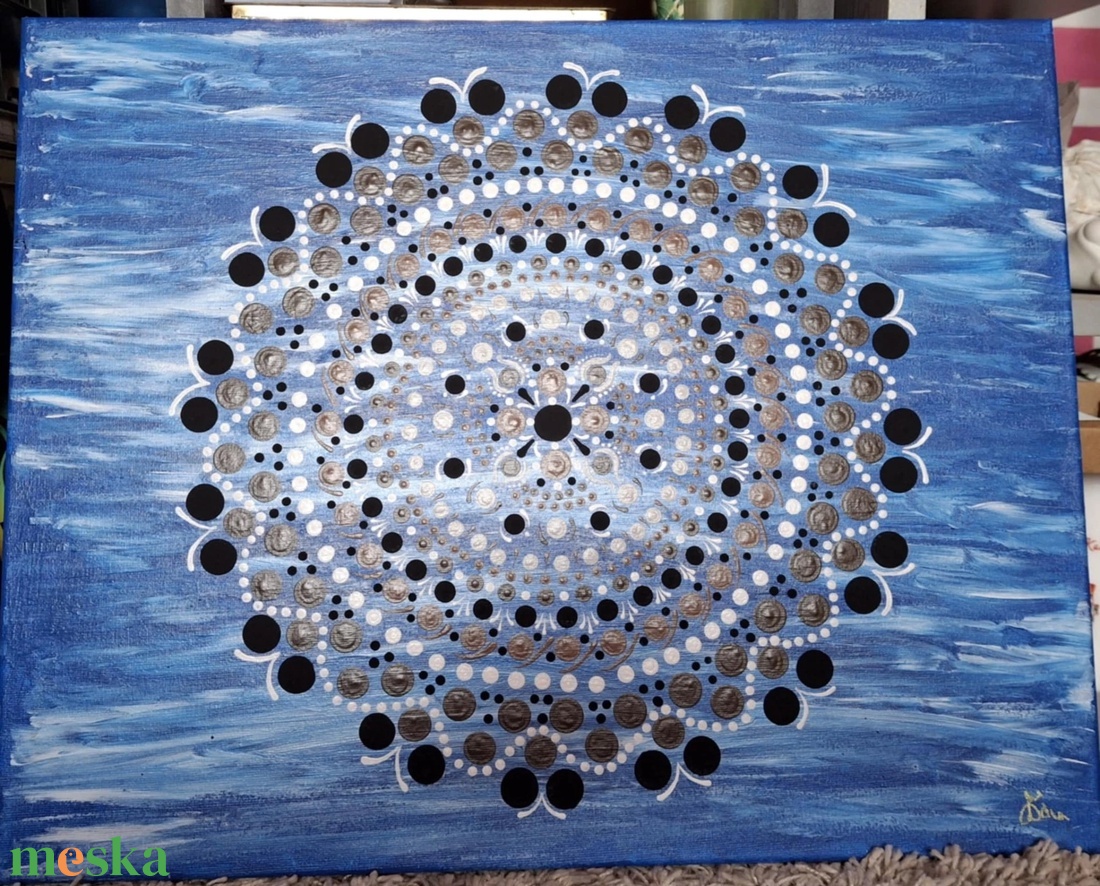 A nagy kékségben - otthon & életmód - dekoráció - kép & falikép - vászonkép - Meska.hu