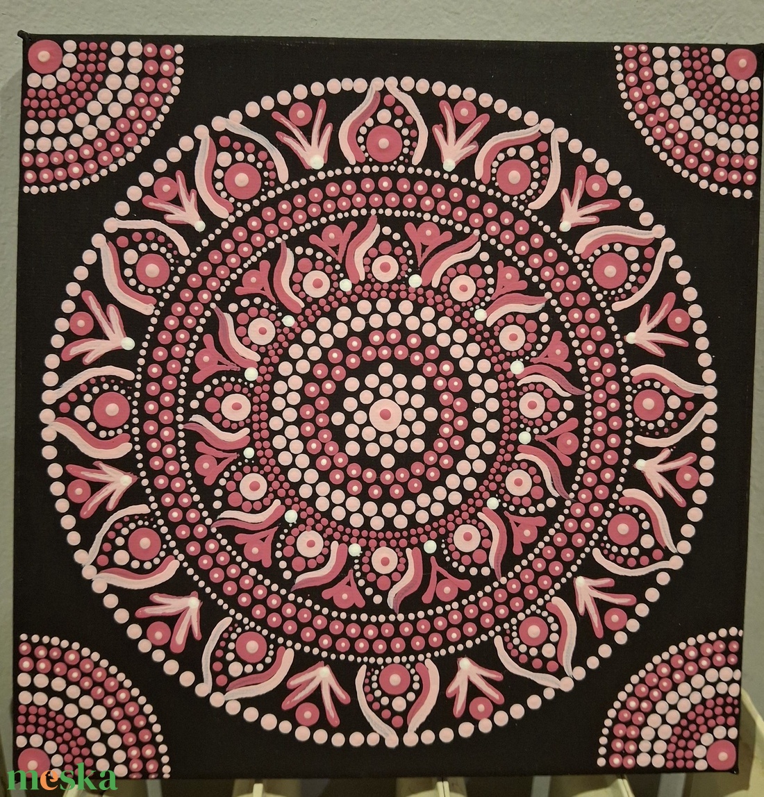 Szerelem - 20x20-as mandalakép - otthon & életmód - dekoráció - kép & falikép - vászonkép - Meska.hu