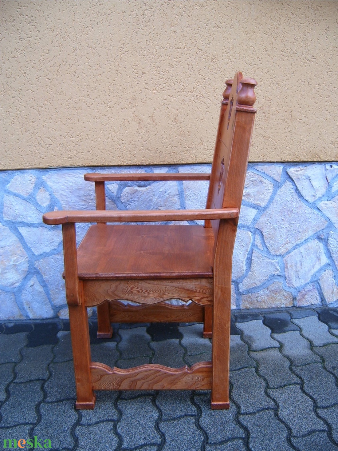 tulipánosszék tulipánosbútor festettbútor festett tulipán faszék bútor antikszék fabútor népibútor tulipánszék karosszék - otthon & életmód - bútor - szék & fotel - Meska.hu