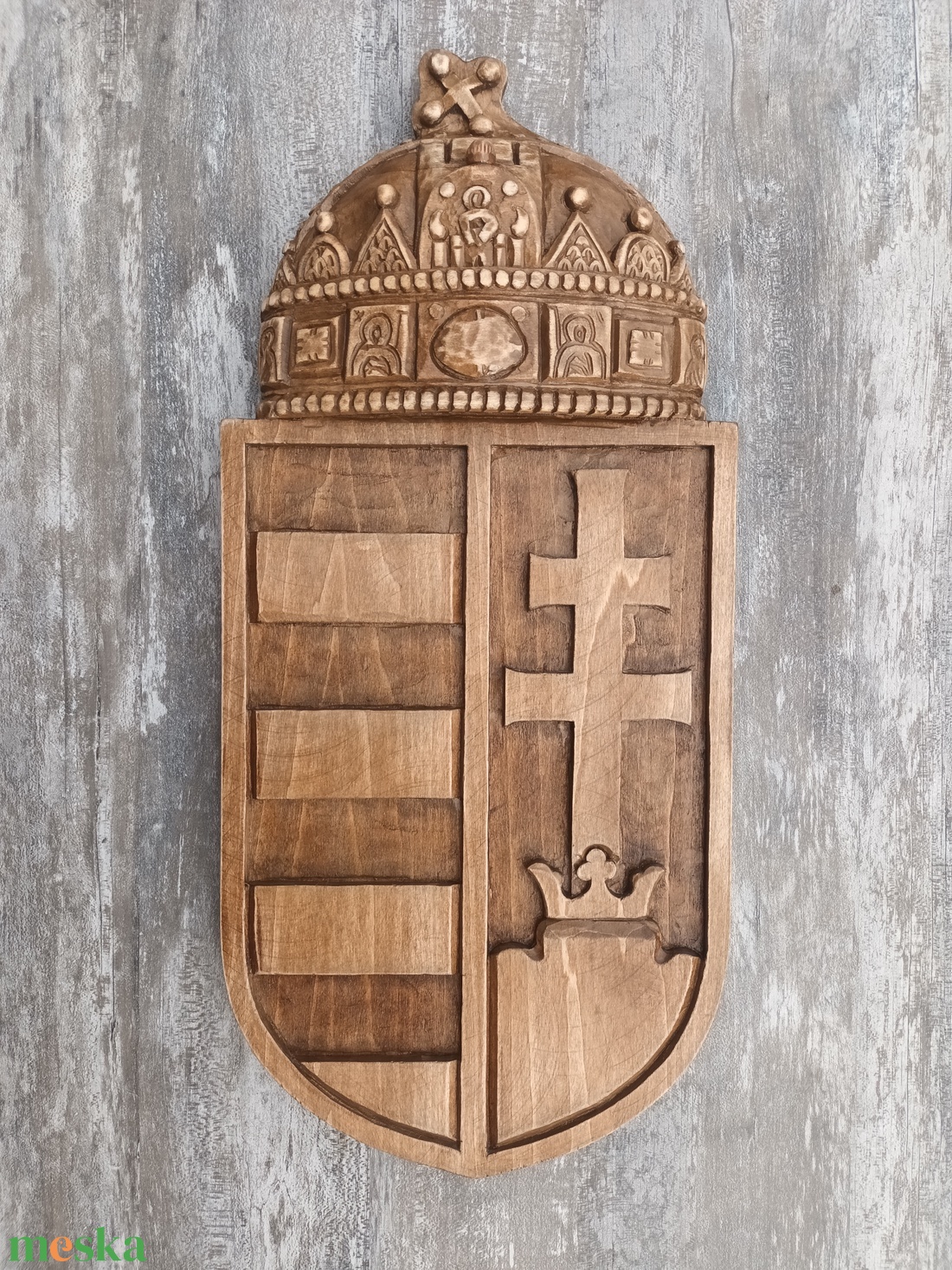  domborzatitérkép koronáscímer magyarcímer turulfaragás címer sasszobor turulszobor címerfaragás turul nagymagyarország - otthon & életmód - dekoráció - dísztárgy - Meska.hu