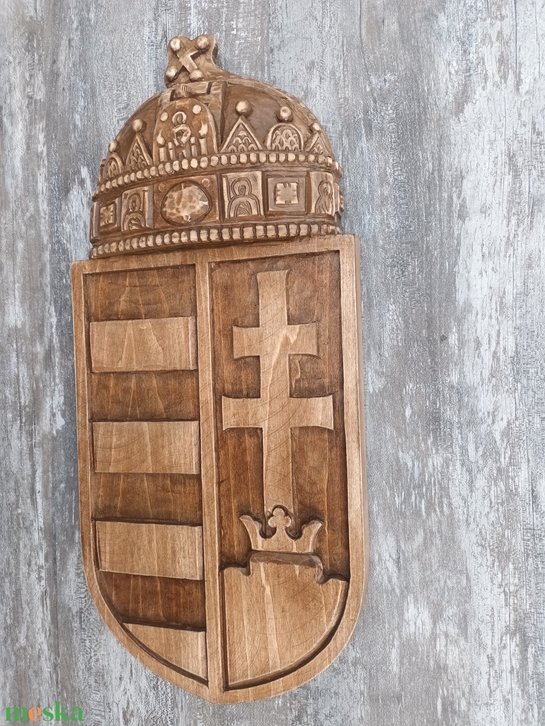  domborzatitérkép koronáscímer magyarcímer turulfaragás címer sasszobor turulszobor címerfaragás turul nagymagyarország - otthon & életmód - dekoráció - dísztárgy - Meska.hu