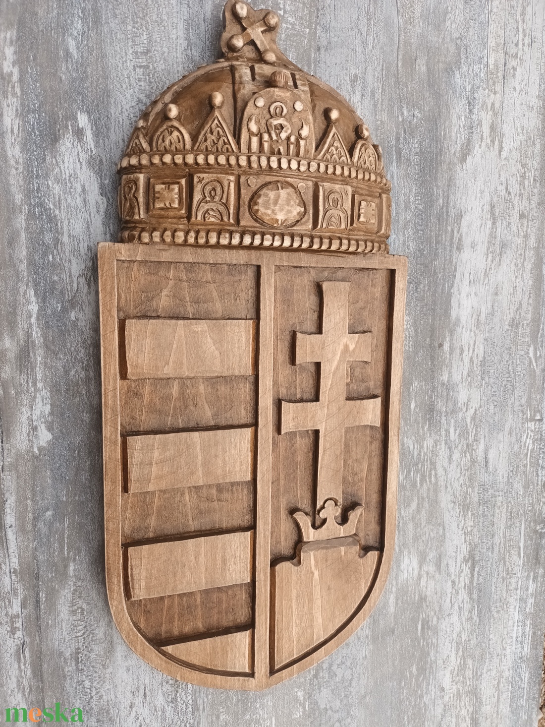  domborzatitérkép koronáscímer magyarcímer turulfaragás címer sasszobor turulszobor címerfaragás turul nagymagyarország - otthon & életmód - dekoráció - dísztárgy - Meska.hu