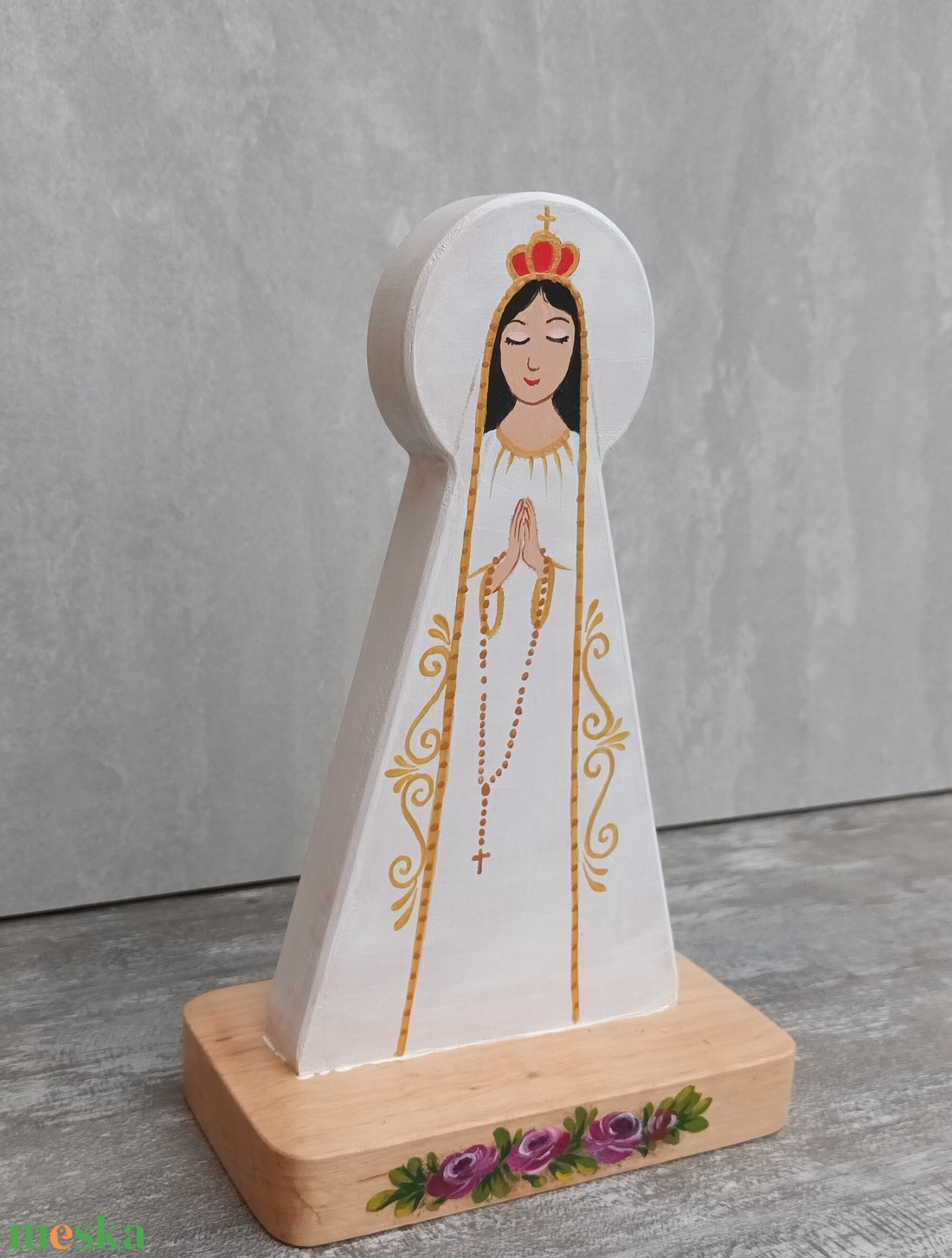 máriakép kereszténykép falikép szűzmária kisded mária boldogasszony kép istenanya faragott mária kép máriaszobor égianya - otthon & életmód - vallás - házi áldás - Meska.hu