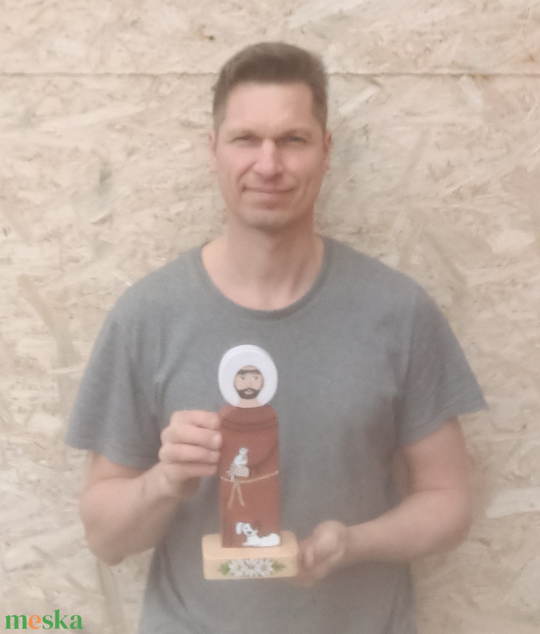 szent ferenc katolikus egyház assisi középkori festmény szobor szertartás kegytárgy ferencesrend fafaragás bútorfestés s - otthon & életmód - dekoráció - asztal és polc dekoráció - asztaldísz - Meska.hu