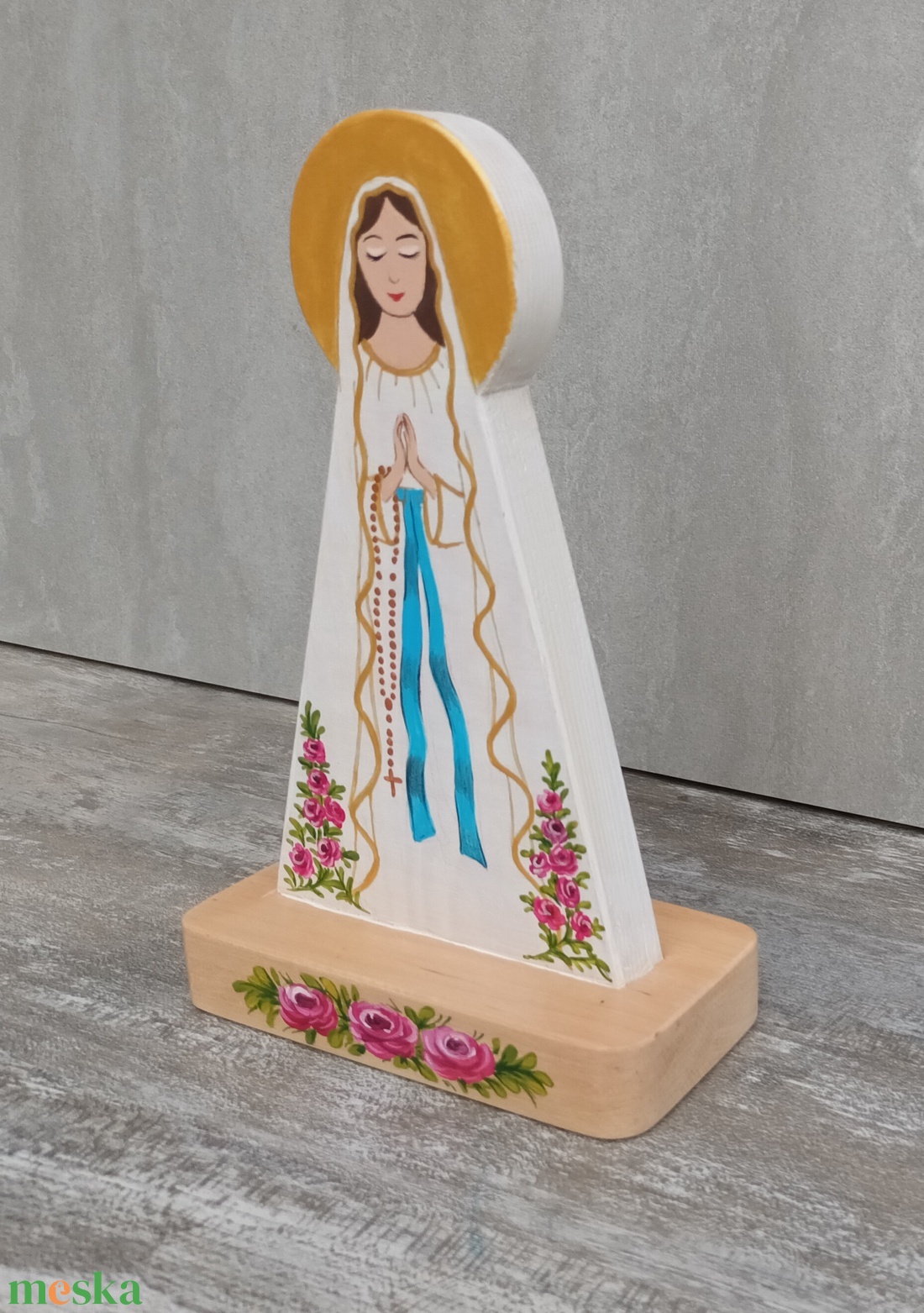 máriakép kereszténykép falikép szűzmária kisded mária boldogasszony kép istenanya faragott mária kép máriaszobor égianya - otthon & életmód - vallás - házi áldás - Meska.hu
